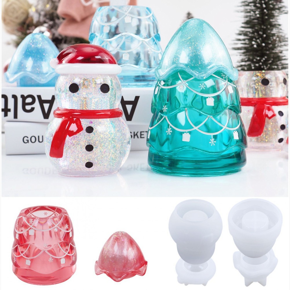 Candle Making Pot - Toples penyimpanan Natal Epoxy Resin cetakan