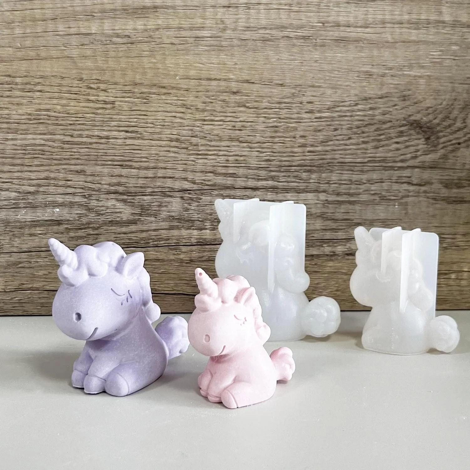 Candle Making Equipment - 3D silikon geometris Unicorn kucing rusa
