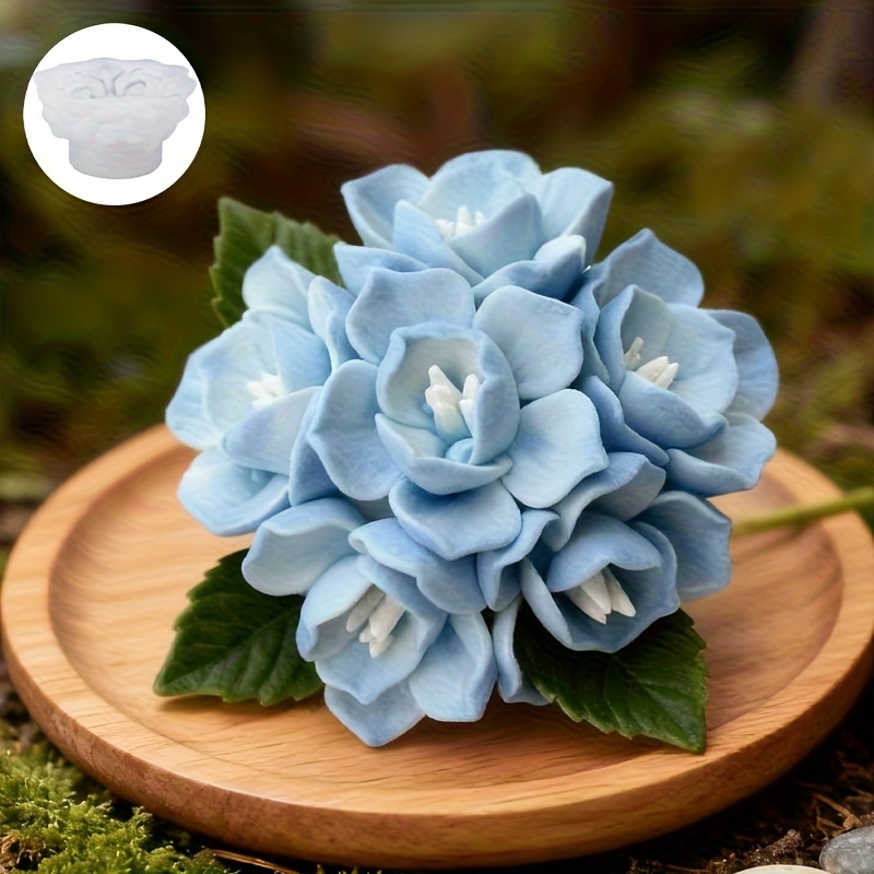 Candle Making Things - 1 Cetakan Silikon Lilin Hydrangea, Cocok