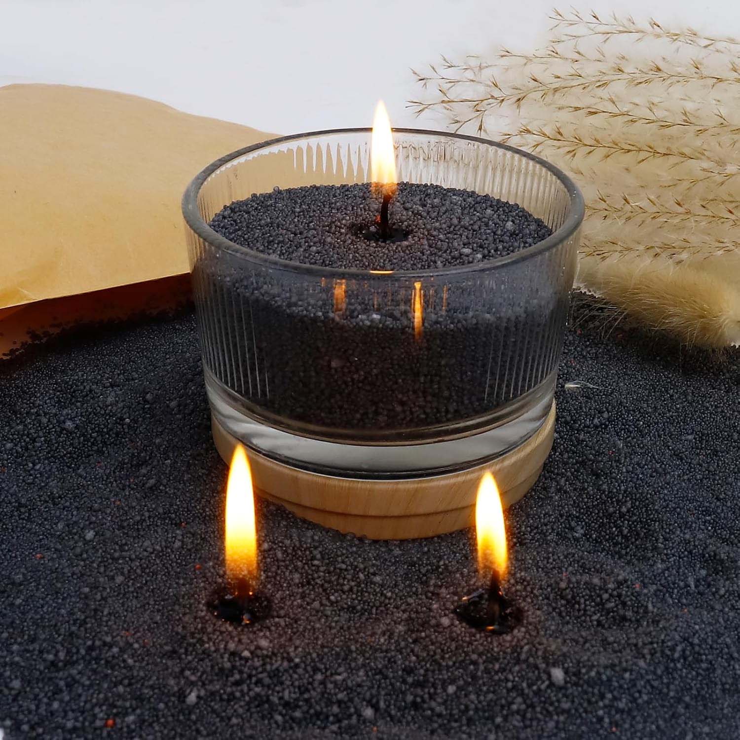 Candle Making Experience - Pasir Lilin Hitam dengan Sumbu, 200g