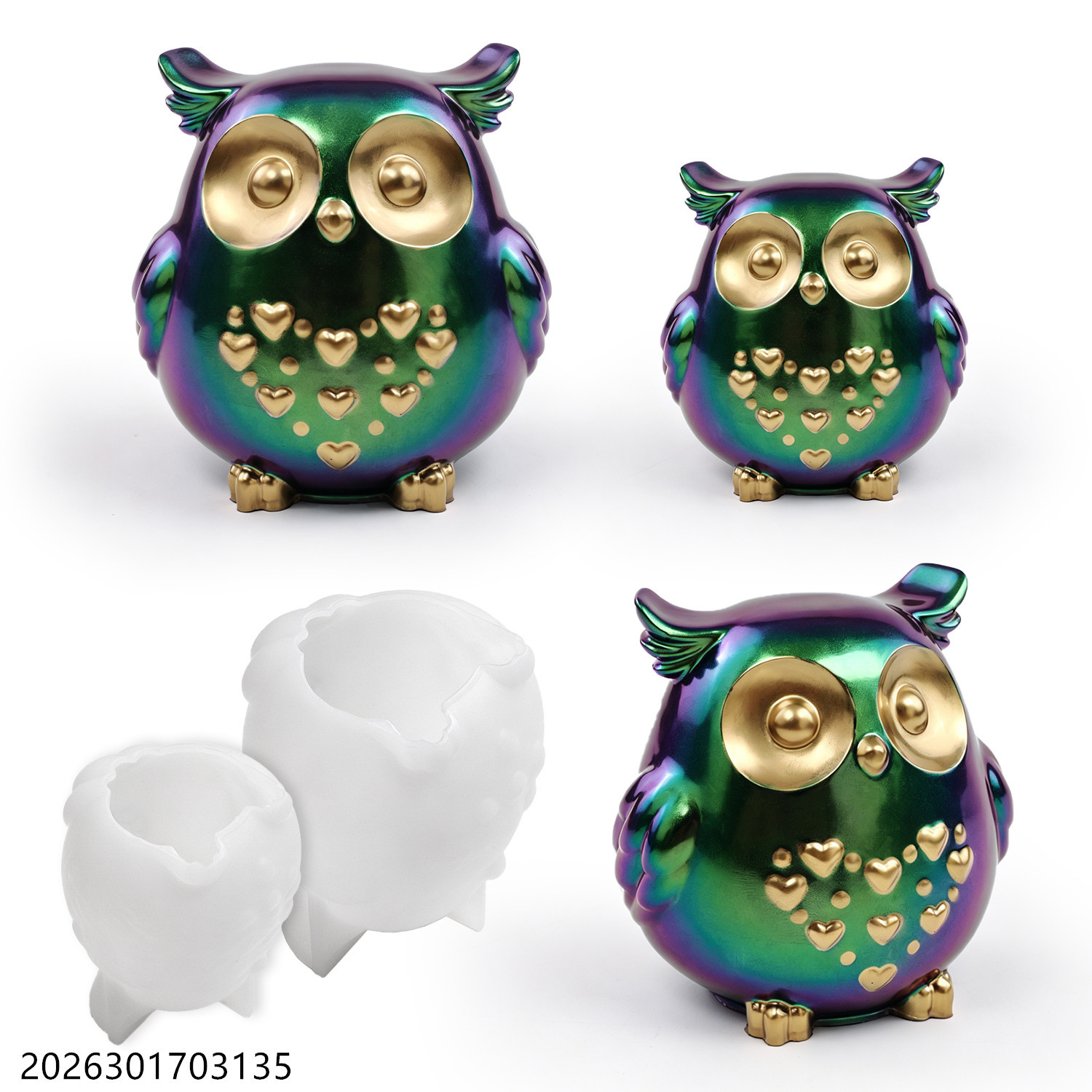 Candle Making Things - Cetakan Silikon Burung Hantu 3D Bentuk