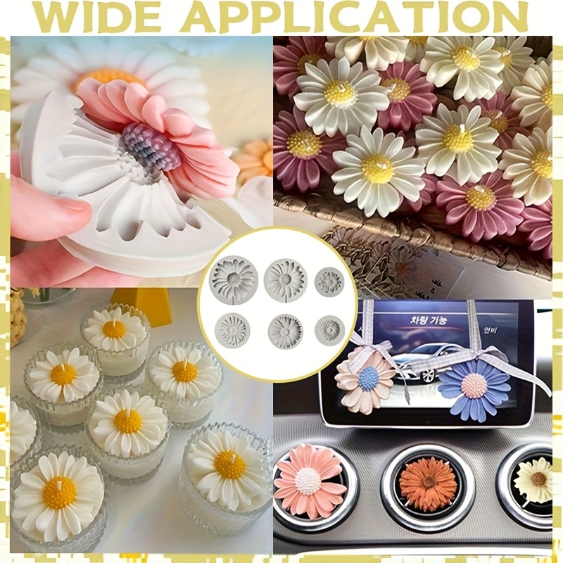 6 Buah, Cetakan Silikon Bunga  - Candle Making Things ulasan dan harga