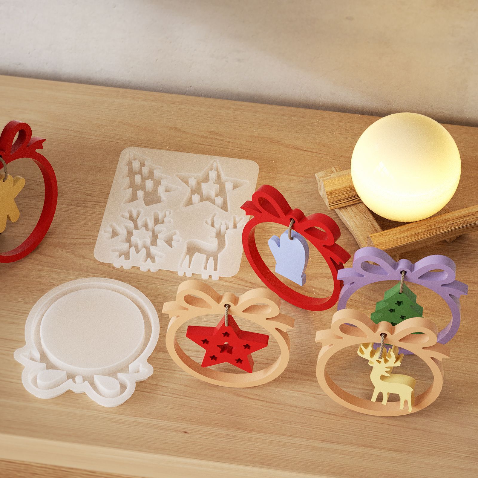 1/3 buah cetakan silikon resin - Candle Making Things ulasan dan harga