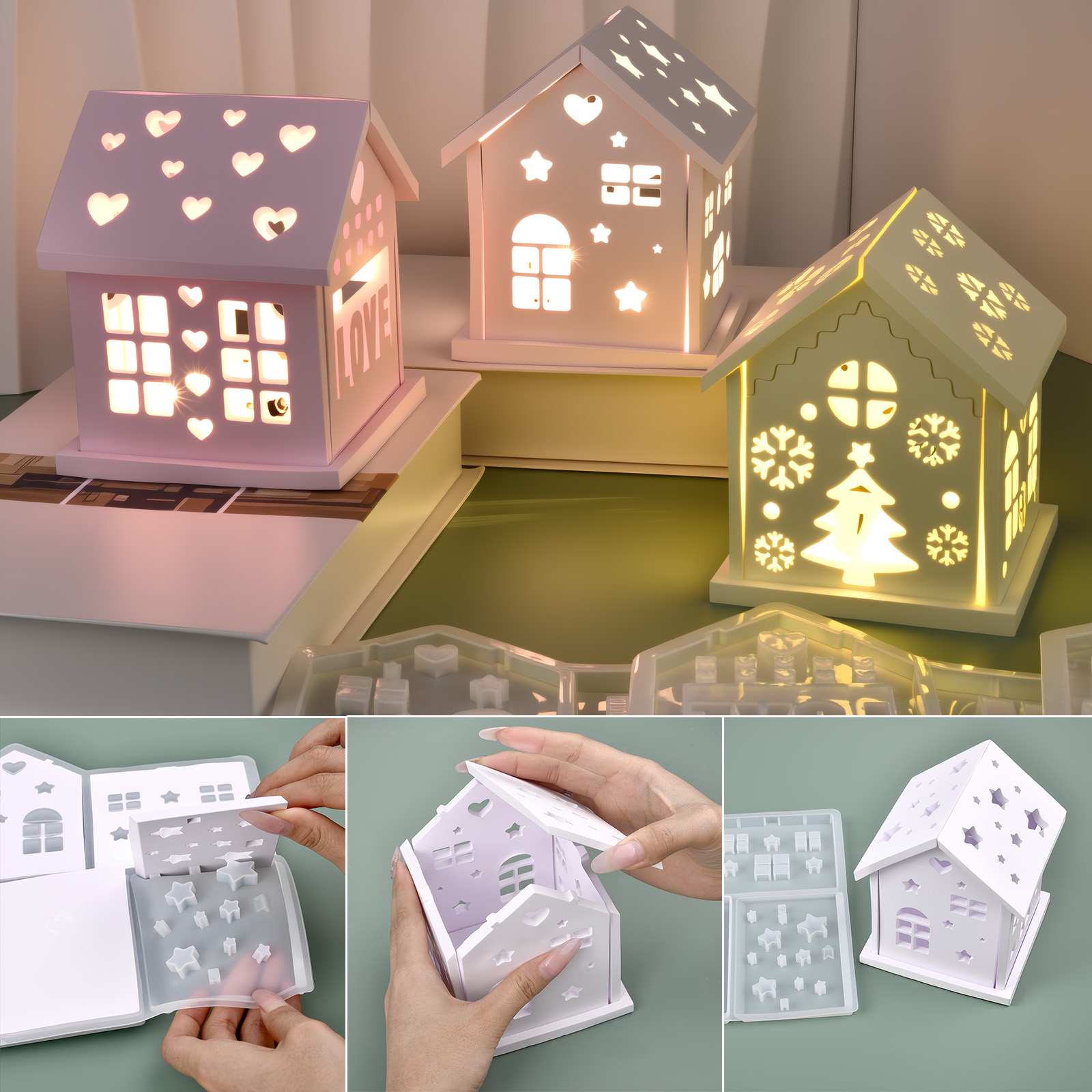 Cetakan Silikon Rumah 3D DIY P - Candle Making Things ulasan dan harga
