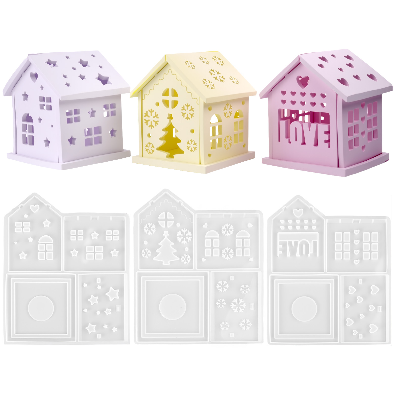 Cetakan Silikon Rumah 3D DIY P - Candle Making Things ulasan dan harga