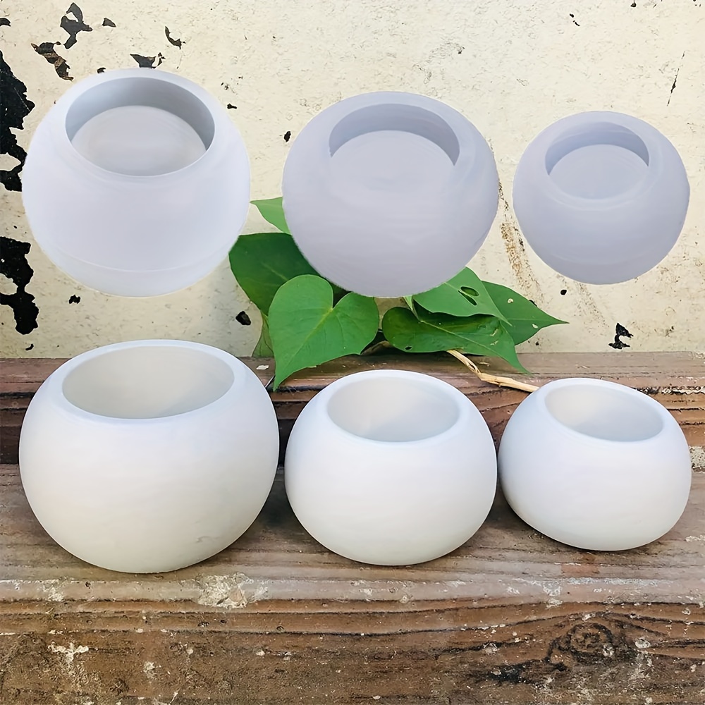 3pcs-Cetakan Pot Bunga Bulat S - Candle Making Pot ulasan dan harga