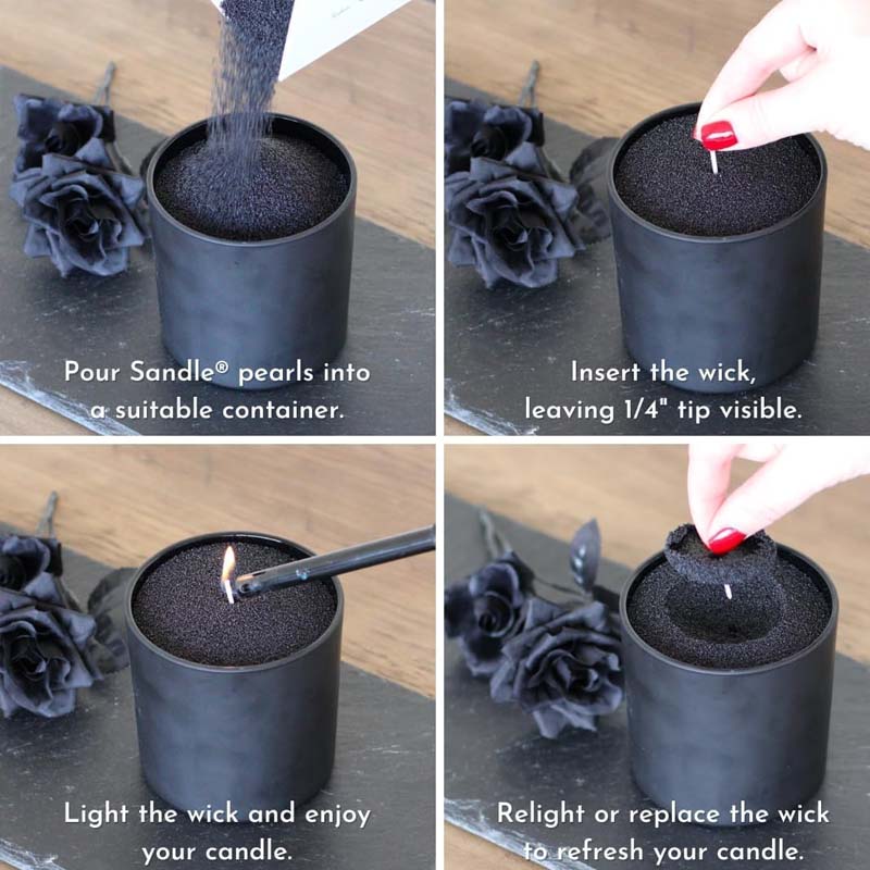 Pasir Lilin Hitam dengan Sumbu - Candle Making Experience ulasan dan harga