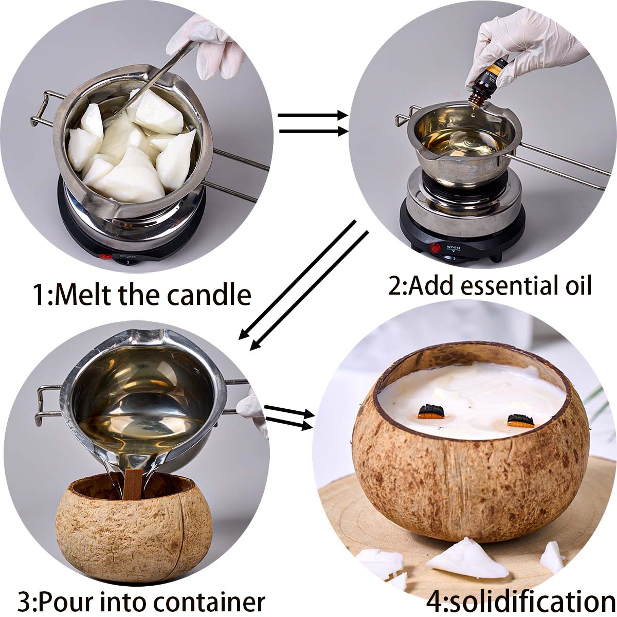 1LB Lilin Putih Berbahan Lilin - Coconut Wax Flake ulasan dan harga